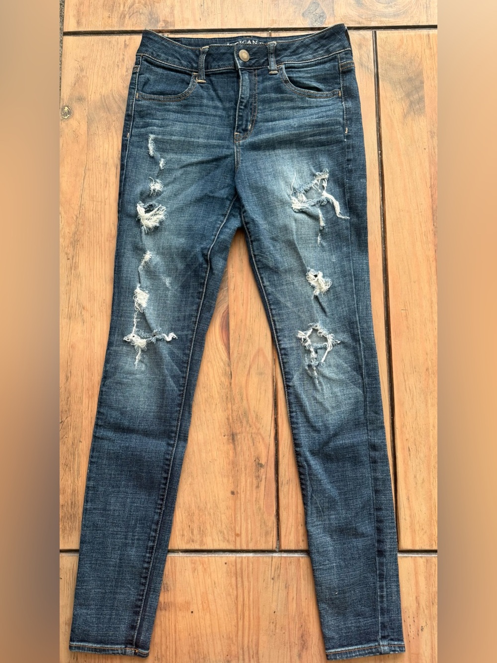 American Eagle Ripped Jeans Hi-Rise Jeggings Women’s Size 4